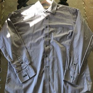 Men MK pinstripe long sleeve shirt